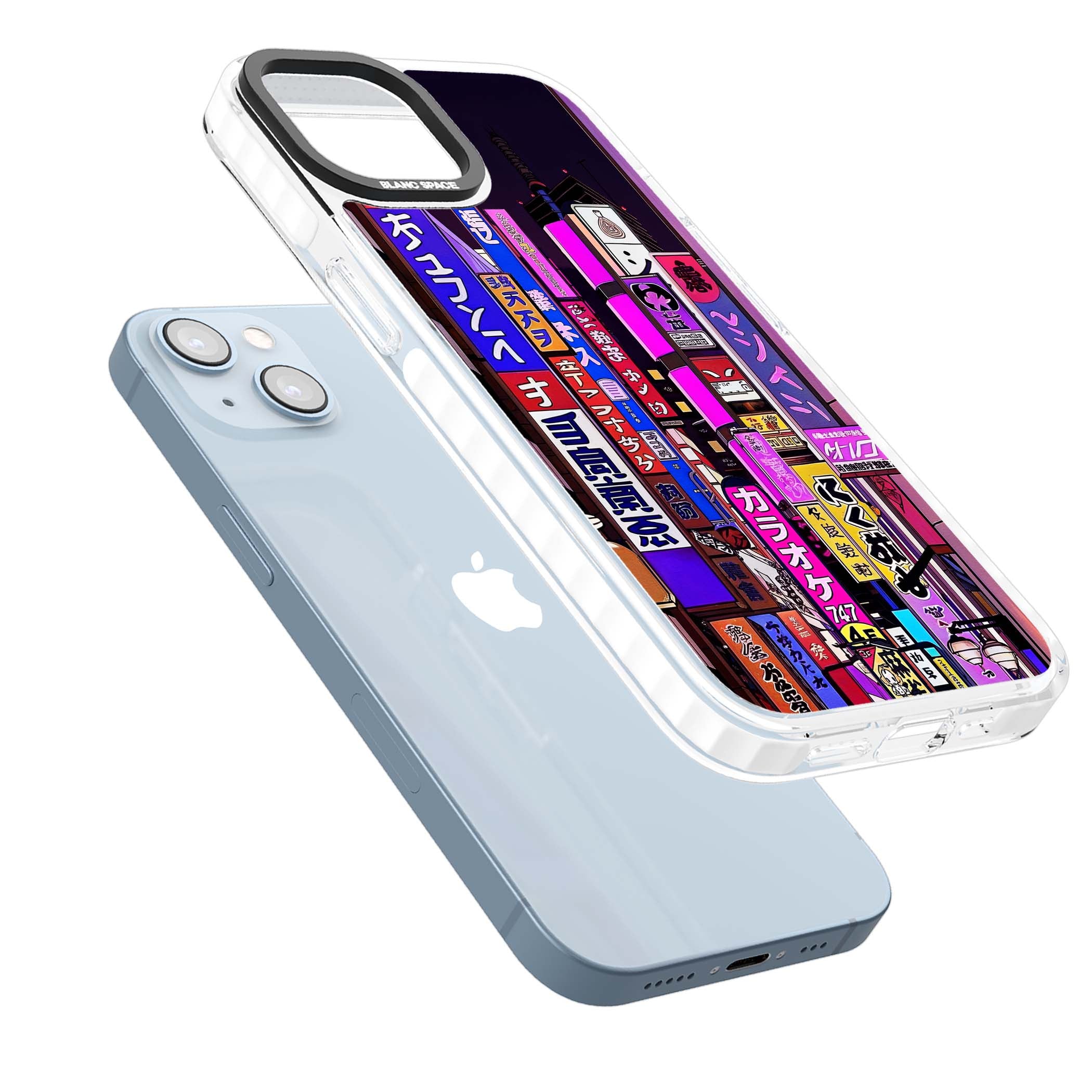 NEON NIGHT anime iPhone case | Clear Impact case for iPhone 13, iPhone 14, iPhone 15