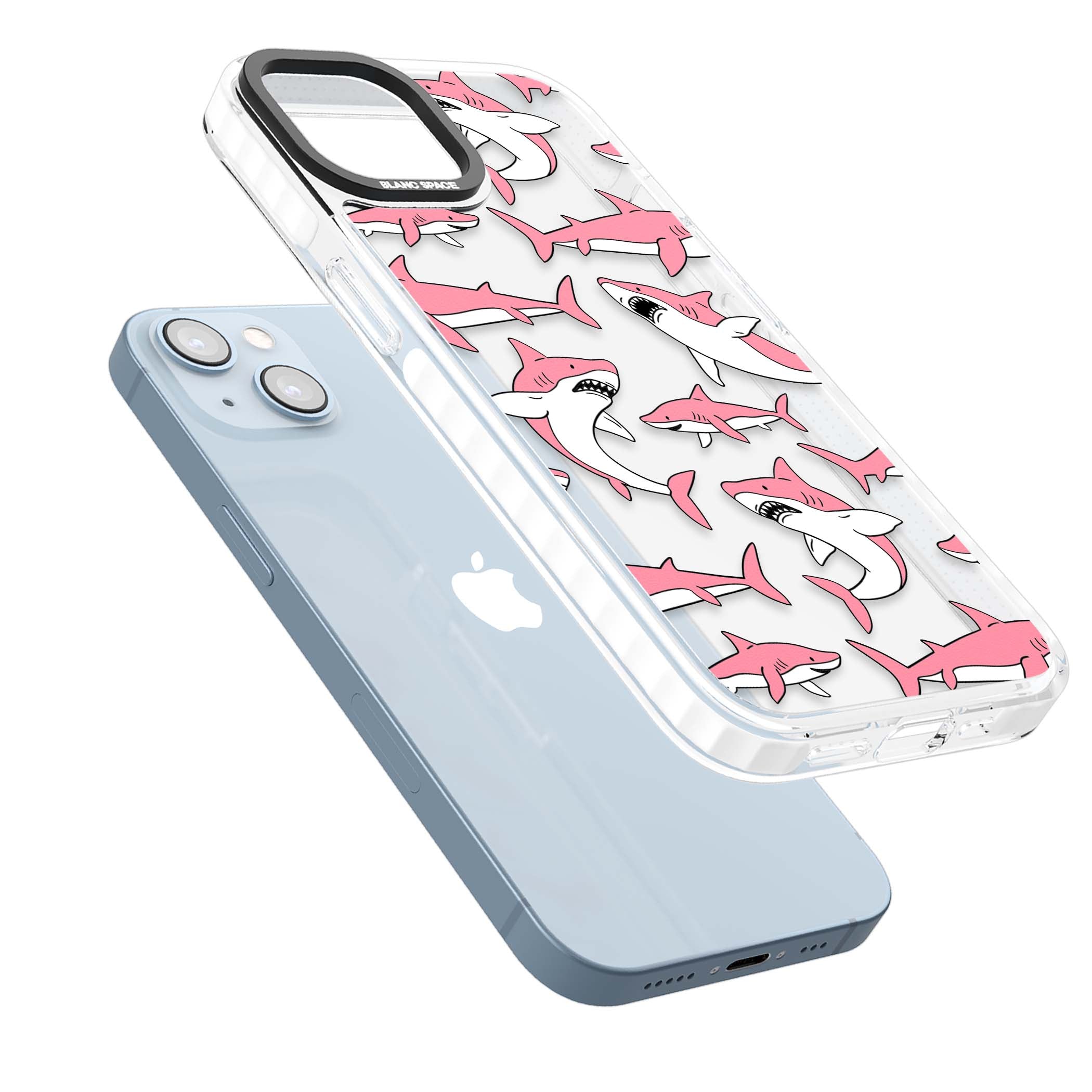 Bubblegum Sharks for her iPhone case | Clear Impact case for iPhone 13, iPhone 14, iPhone 15