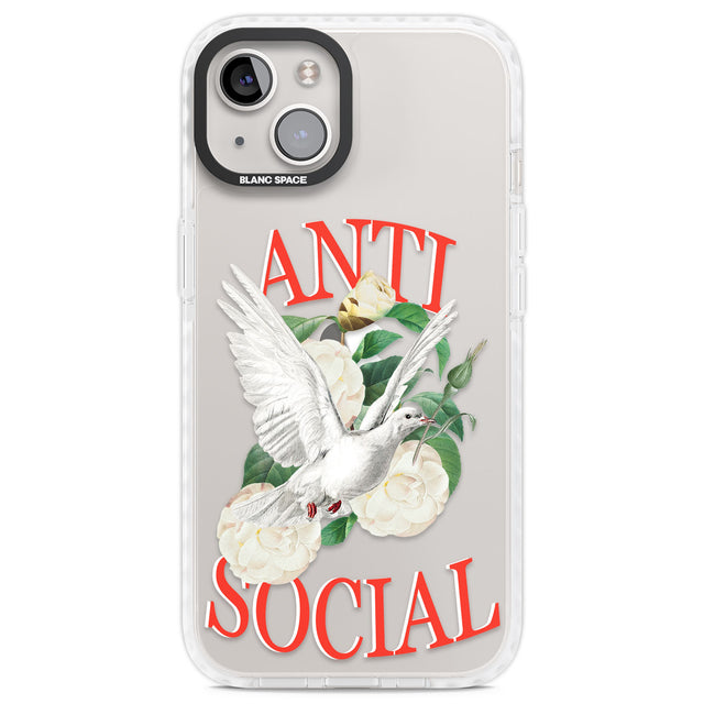 Anti-Social Clear Impact Phone Case for iPhone 13, iPhone 14, iPhone 15