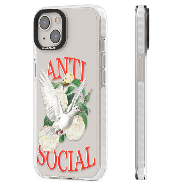 Anti-Social Clear Impact Phone Case for iPhone 13, iPhone 14, iPhone 15