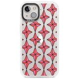 Rose Stars Pattern (Clear) Clear Impact Phone Case for iPhone 13, iPhone 14, iPhone 15