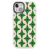 Emerald Stars Pattern Clear Impact Phone Case for iPhone 13, iPhone 14, iPhone 15