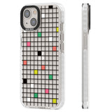 Vibrant Clear Geometric Grid Clear Impact Phone Case for iPhone 13, iPhone 14, iPhone 15