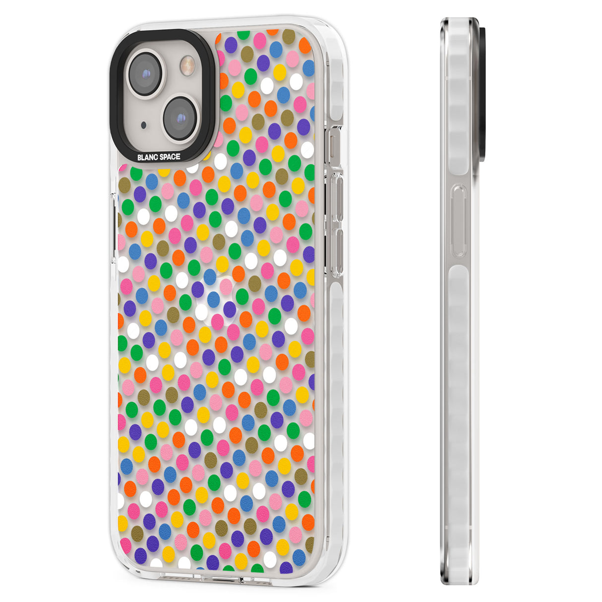 Multicolour Polka-dot Fiesta Clear Impact Phone Case for iPhone 13, iPhone 14, iPhone 15