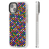 Multicolour Polka-dot Fiesta (Purple) Clear Impact Phone Case for iPhone 13, iPhone 14, iPhone 15