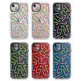 Colourful Stars & Candy Canes Clear Impact Phone Case for iPhone 13, iPhone 14, iPhone 15