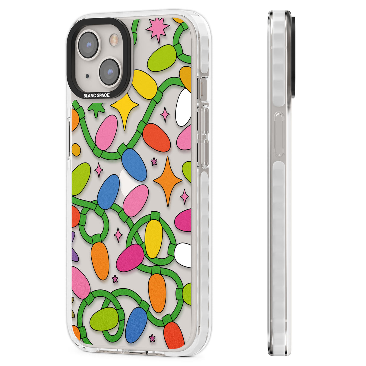 Festive Lights Pattern Clear Impact Phone Case for iPhone 13, iPhone 14, iPhone 15