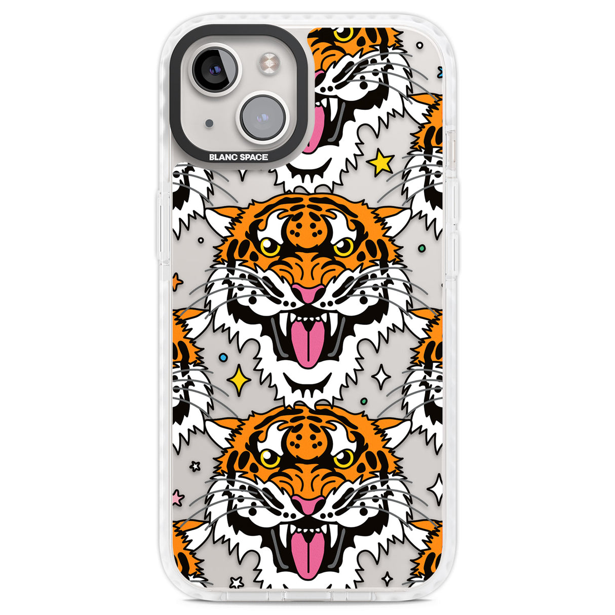 Fierce Jungle Tigers Clear Impact Phone Case for iPhone 13, iPhone 14, iPhone 15