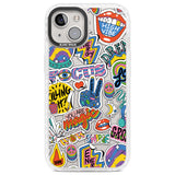 Magic Sticker Collage Clear Impact Phone Case for iPhone 13, iPhone 14, iPhone 15