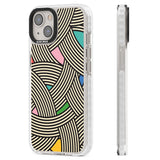 Multicolour Optic Waves Clear Impact Phone Case for iPhone 13, iPhone 14, iPhone 15