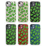 Christmas Tree Pattern Clear Impact Phone Case for iPhone 13, iPhone 14, iPhone 15