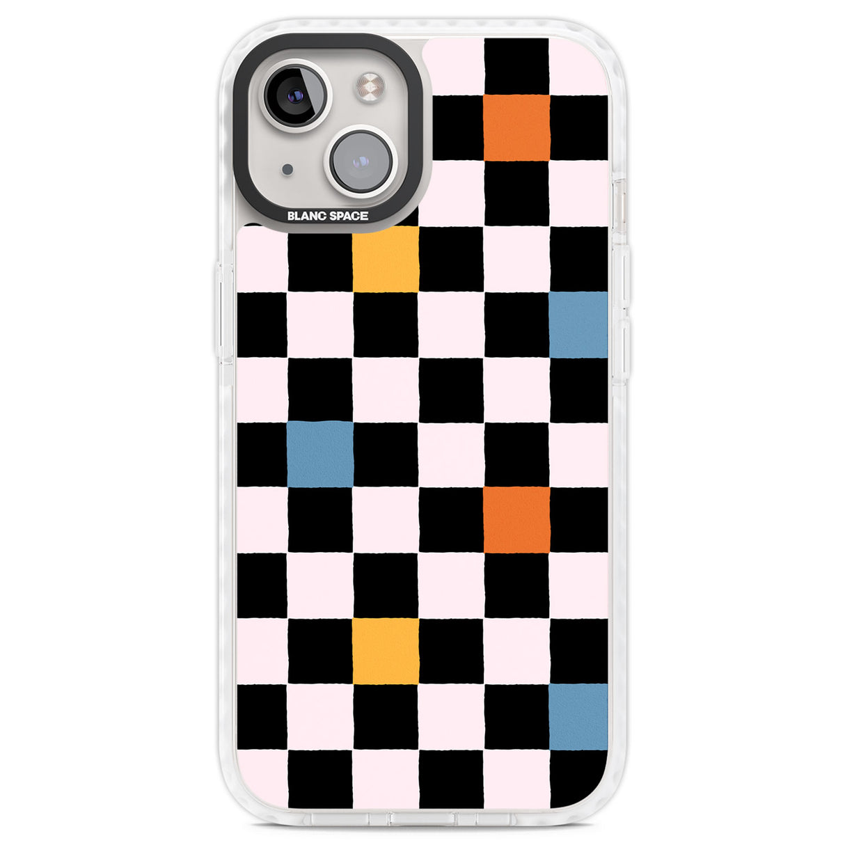 Vibrant Retro Checkered Clear Impact Phone Case for iPhone 13, iPhone 14, iPhone 15