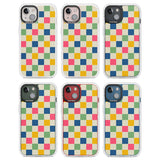 Pastel Multicolor Checkered Clear Impact Phone Case for iPhone 13, iPhone 14, iPhone 15