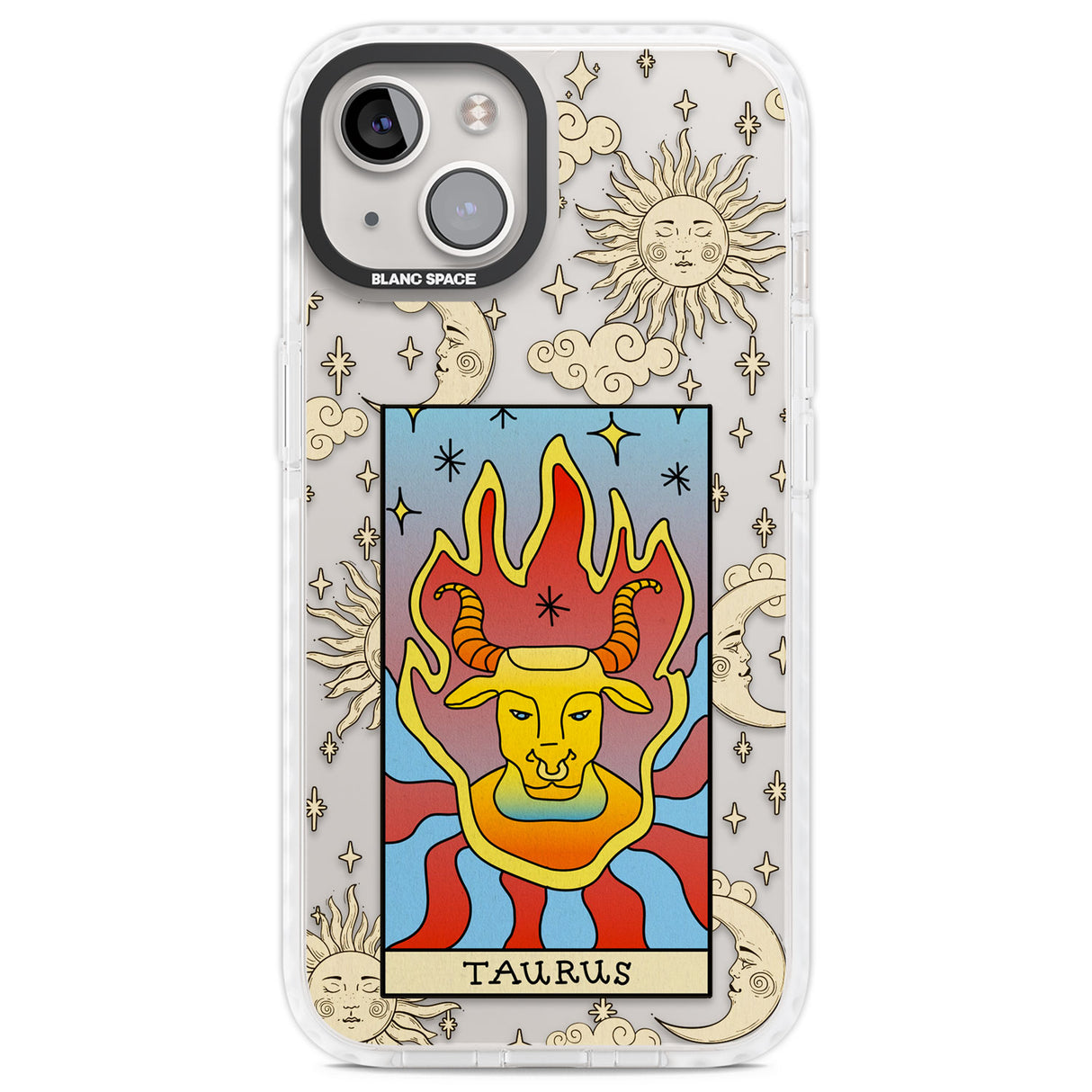 Celestial Zodiac - Taurus Clear Impact Phone Case for iPhone 13, iPhone 14, iPhone 15