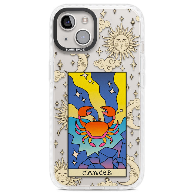 Celestial Zodiac - Cancer Clear Impact Phone Case for iPhone 13, iPhone 14, iPhone 15