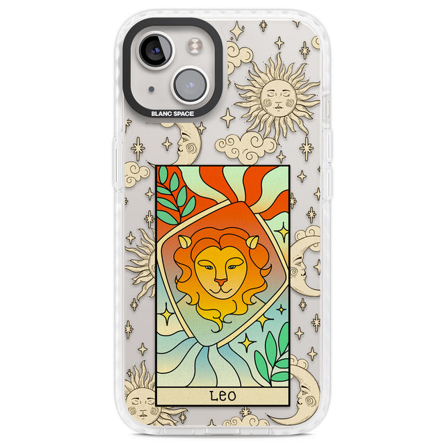 Celestial Zodiac - Leo Clear Impact Phone Case for iPhone 13, iPhone 14, iPhone 15