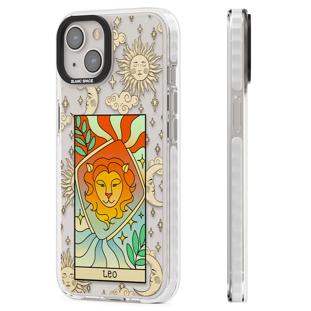 Celestial Zodiac - Leo Clear Impact Phone Case for iPhone 13, iPhone 14, iPhone 15