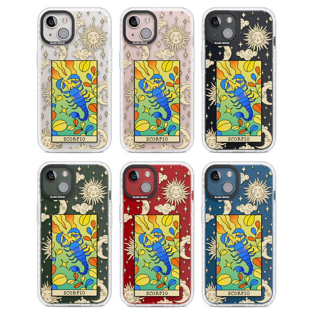 Celestial Zodiac - Scorpio Clear Impact Phone Case for iPhone 13, iPhone 14, iPhone 15