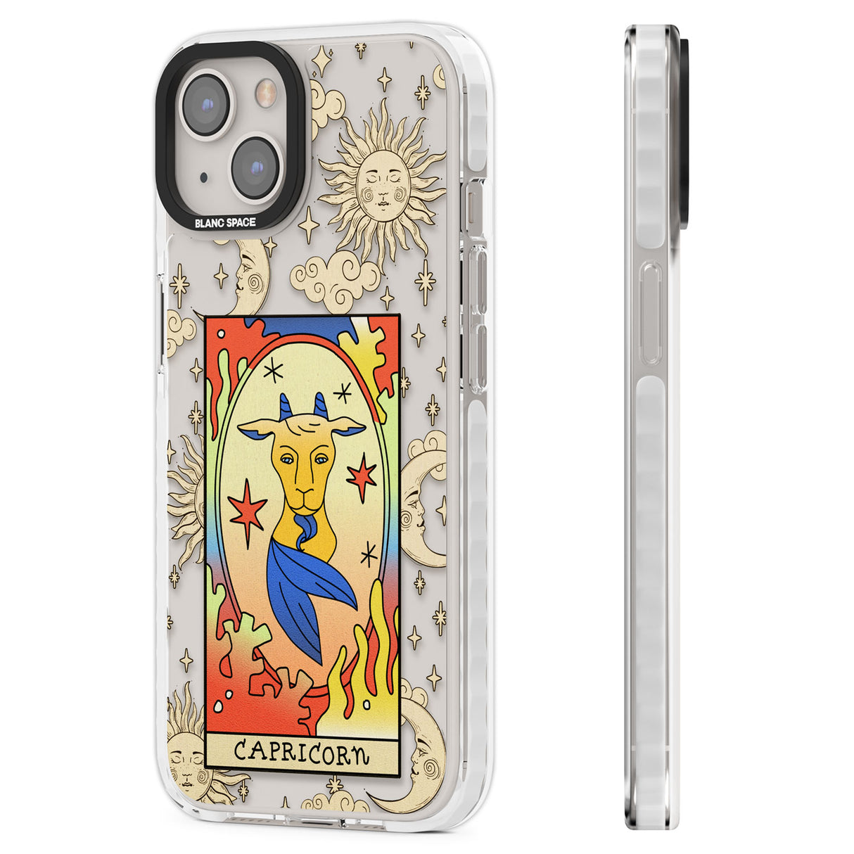 Celestial Zodiac - Capricorn Clear Impact Phone Case for iPhone 13, iPhone 14, iPhone 15
