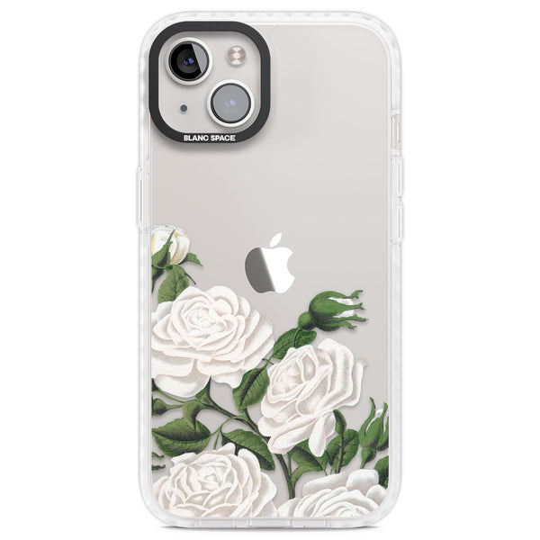 White Vintage Painted Flowers