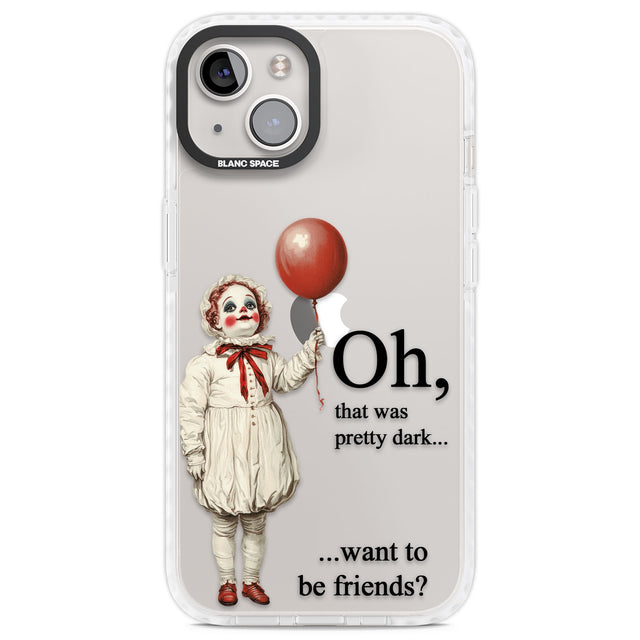 Want to be Friends? Clear Impact Phone Case for iPhone 13, iPhone 14, iPhone 15