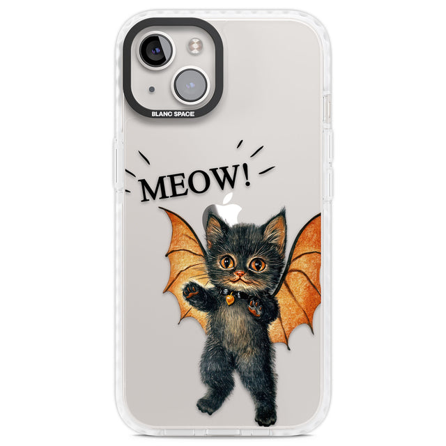 MEOW! Clear Impact Phone Case for iPhone 13, iPhone 14, iPhone 15