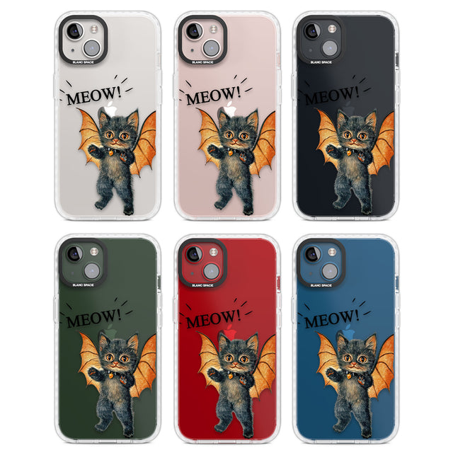 MEOW! Clear Impact Phone Case for iPhone 13, iPhone 14, iPhone 15