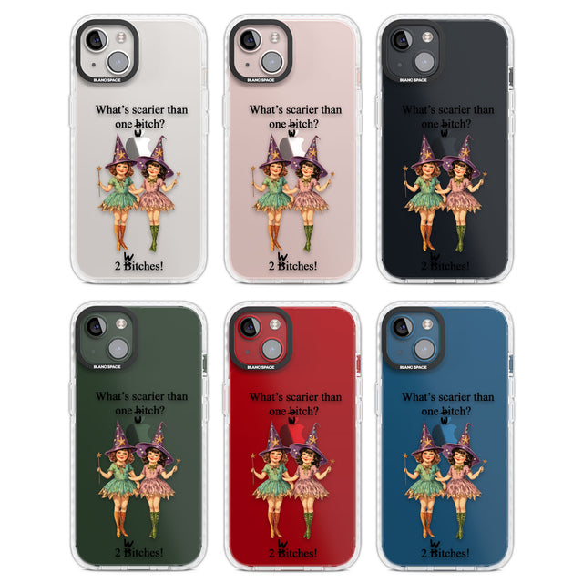 Two Witches Clear Impact Phone Case for iPhone 13, iPhone 14, iPhone 15