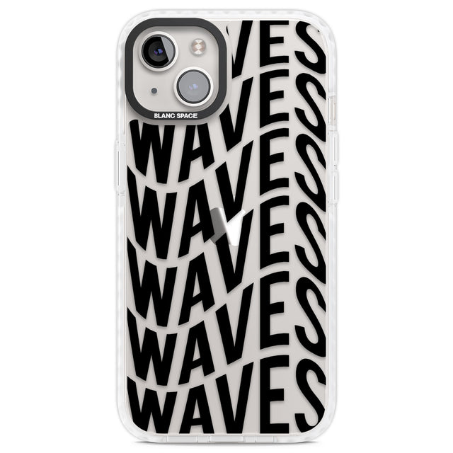 WAVES Clear Impact Phone Case for iPhone 13, iPhone 14, iPhone 15