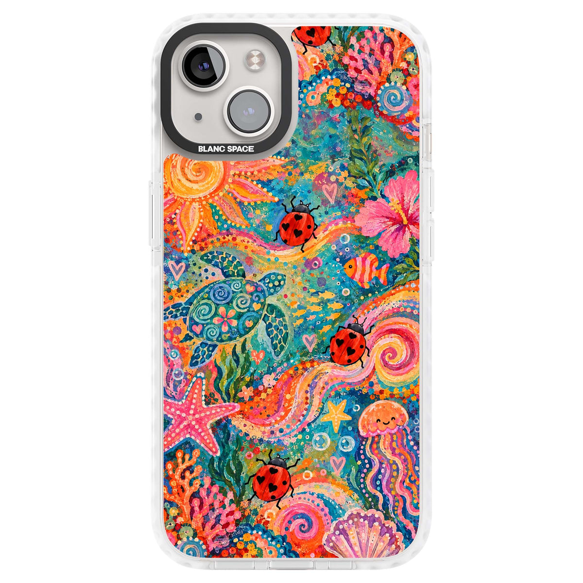 Coral Whimsy for her iPhone case | Clear Impact case for iPhone 13, iPhone 14, iPhone 15