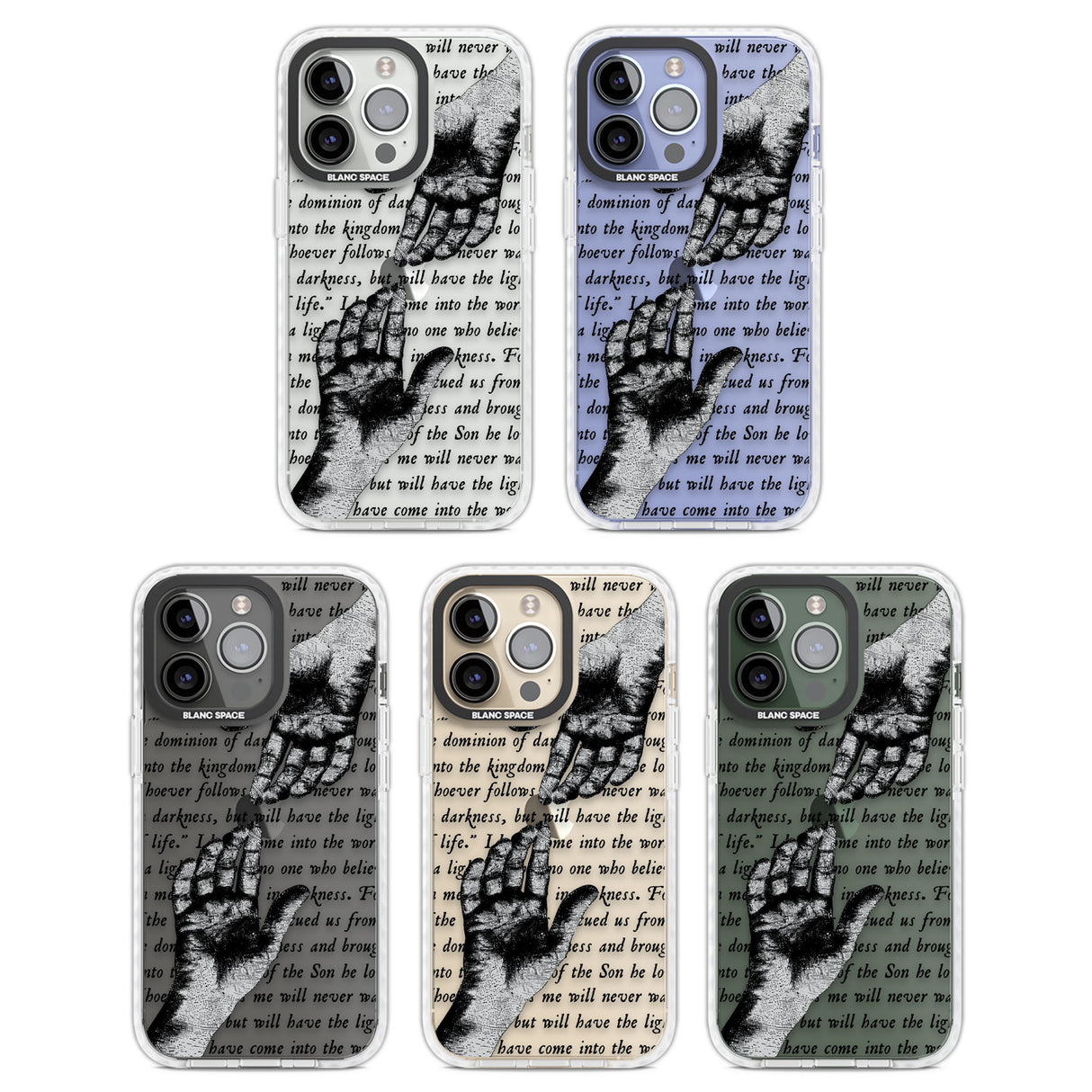 In Touch Clear Impact Phone Case for iPhone 13 Pro, iPhone 14 Pro, iPhone 15 Pro