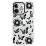 Butterflies & Suns Clear Impact Phone Case for iPhone 13 Pro, iPhone 14 Pro, iPhone 15 Pro