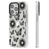 Butterflies & Suns Clear Impact Phone Case for iPhone 13 Pro, iPhone 14 Pro, iPhone 15 Pro