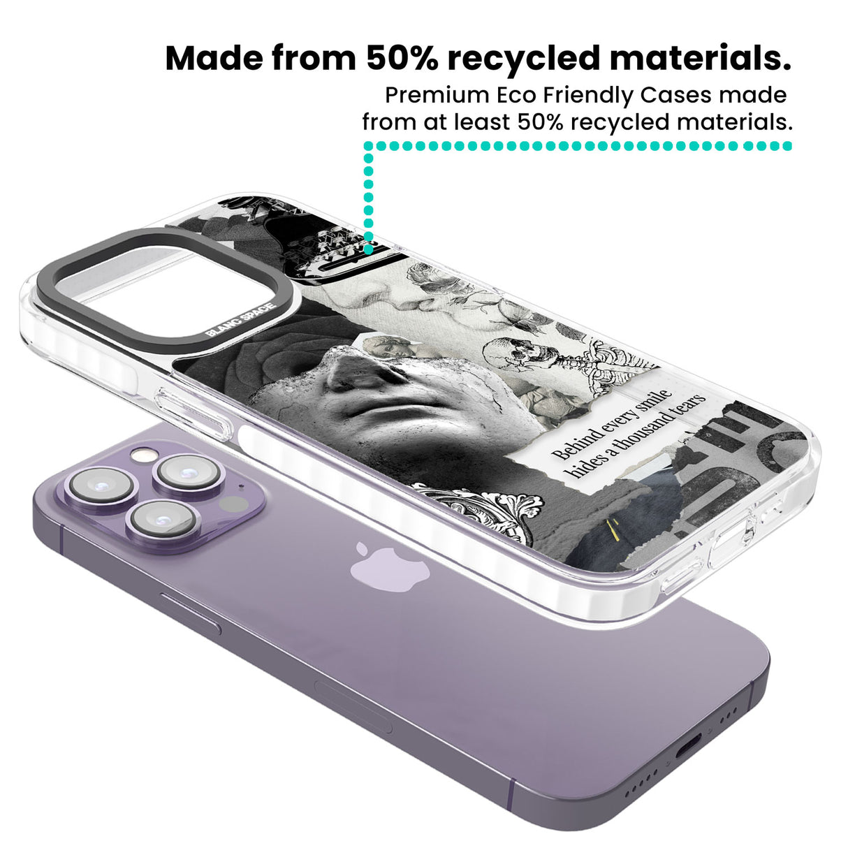 Behind Every Smile Clear Impact Phone Case for iPhone 13 Pro, iPhone 14 Pro, iPhone 15 Pro