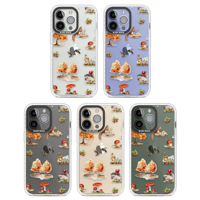 Fall Forest Friends Clear Impact Phone Case for iPhone 13 Pro, iPhone 14 Pro, iPhone 15 Pro