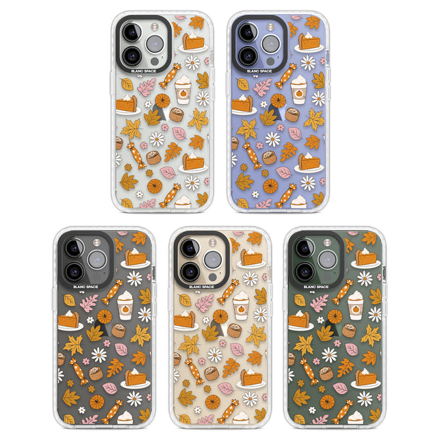 Pumpkin Spice Clear Impact Phone Case for iPhone 13 Pro, iPhone 14 Pro, iPhone 15 Pro