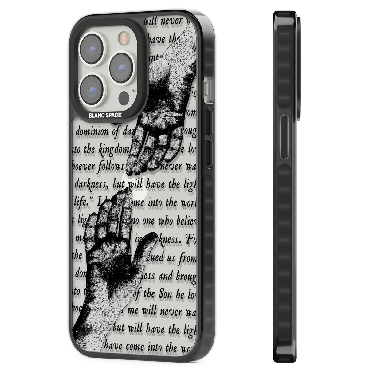 In Touch Black Impact Phone Case for iPhone 13 Pro, iPhone 14 Pro, iPhone 15 Pro