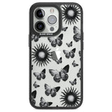 Butterflies & Suns Black Impact Phone Case for iPhone 13 Pro, iPhone 14 Pro, iPhone 15 Pro