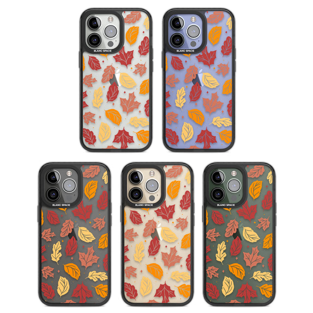 Autumn Leaves Black Impact Phone Case for iPhone 13 Pro, iPhone 14 Pro, iPhone 15 Pro