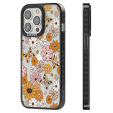 Butterfly & Bloom Autumn Floral Black Impact Phone Case for iPhone 13 Pro, iPhone 14 Pro, iPhone 15 Pro