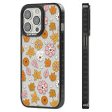 Autumn Leaves and Flowers Black Impact Phone Case for iPhone 13 Pro, iPhone 14 Pro, iPhone 15 Pro