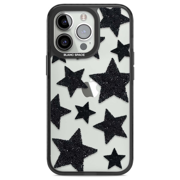 Beaded Black Stars