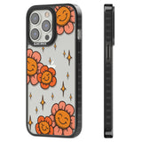 Mellow Flowers Black Impact Phone Case for iPhone 13 Pro, iPhone 14 Pro, iPhone 15 Pro