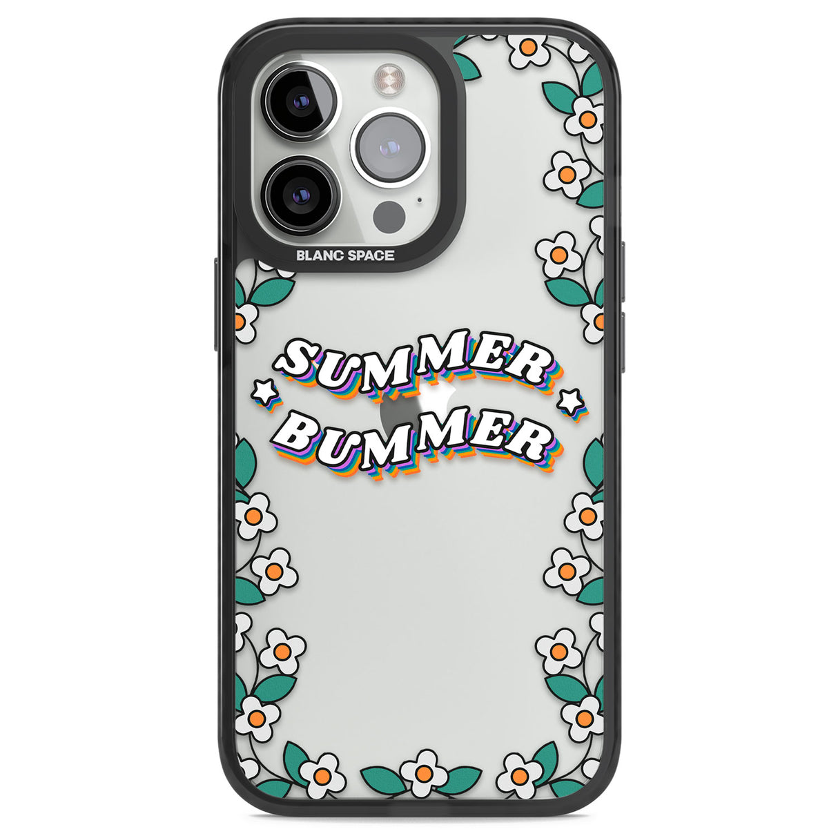 Summer Bummer Black Impact Phone Case for iPhone 13 Pro, iPhone 14 Pro, iPhone 15 Pro