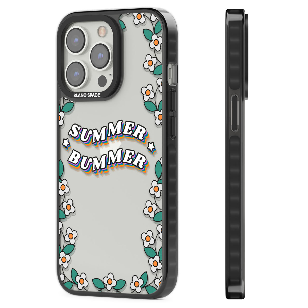 Summer Bummer Black Impact Phone Case for iPhone 13 Pro, iPhone 14 Pro, iPhone 15 Pro