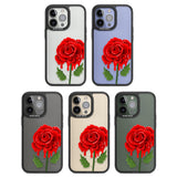 Melting Rose Black Impact Phone Case for iPhone 13 Pro, iPhone 14 Pro, iPhone 15 Pro