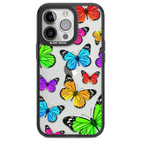 Vibrant Butterflies Black Impact Phone Case for iPhone 13 Pro, iPhone 14 Pro, iPhone 15 Pro