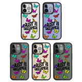 Just a Dreamer Butterfly Black Impact Phone Case for iPhone 13 Pro, iPhone 14 Pro, iPhone 15 Pro