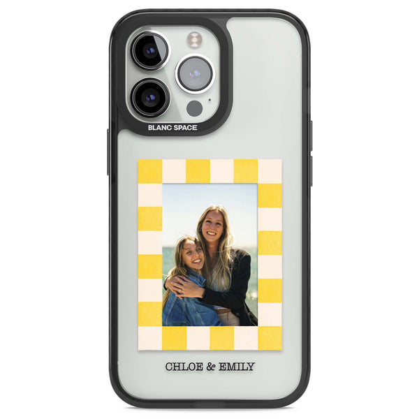 Personalised Yellow Check Photo