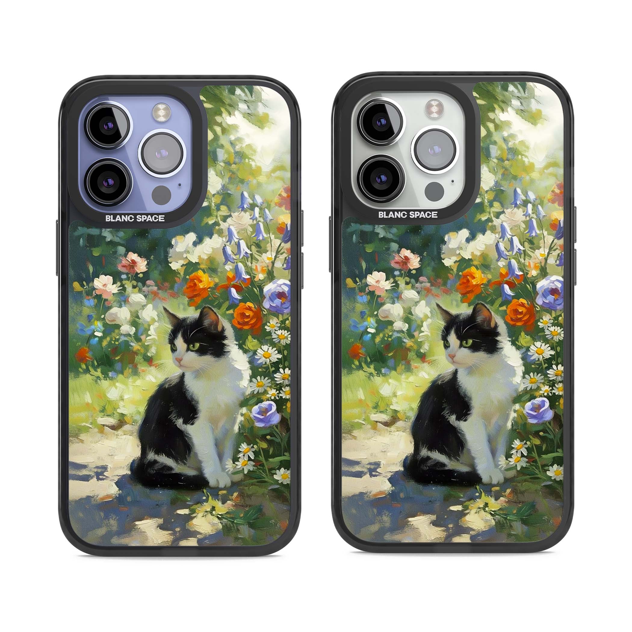 Cat In The Meadow for her iPhone case | Black Impact case for iPhone 13 Pro, iPhone 14 Pro, iPhone 15 Pro